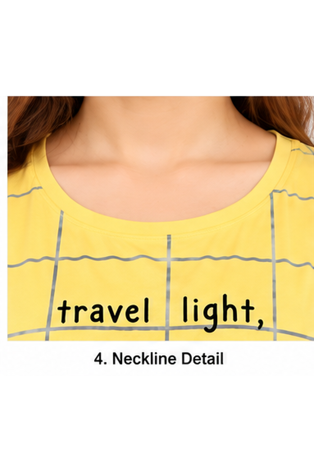 Travel Light Yellow Check Short Nighty