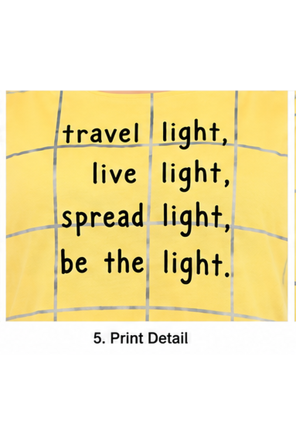 Travel Light Yellow Check Short Nighty
