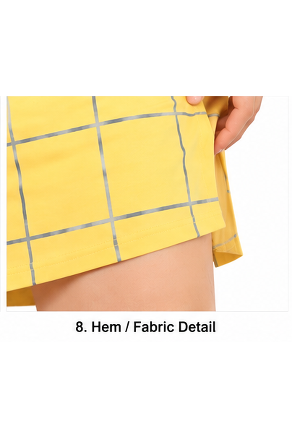 Travel Light Yellow Check Short Nighty