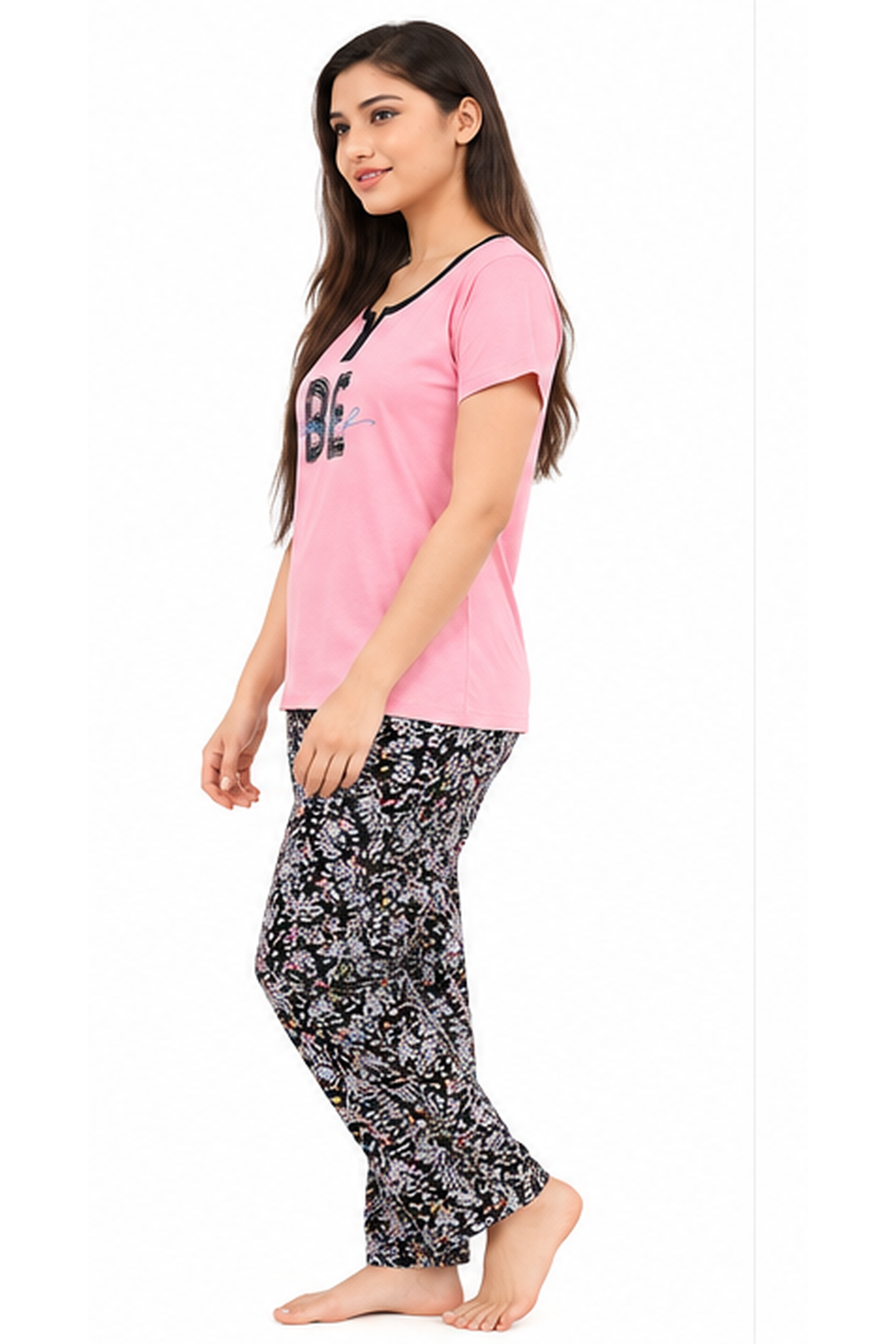 Be Yourself Pink T-Shirt Pajama Set